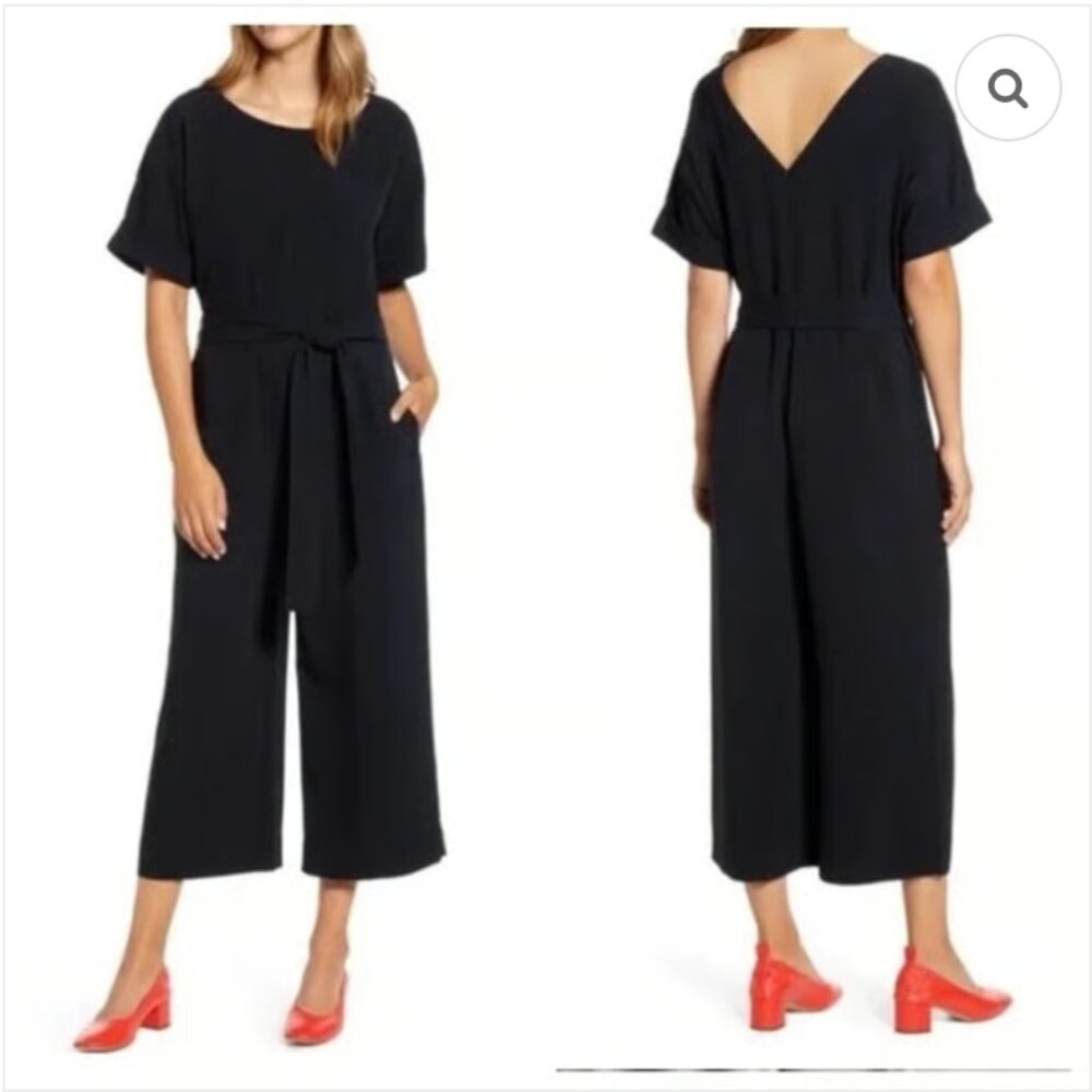 Everlane Japanese GoWeave Essential Short Sleeve Jumpsuit 12